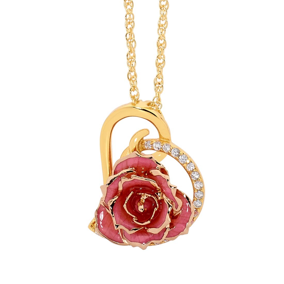 Pink discount gold pendant