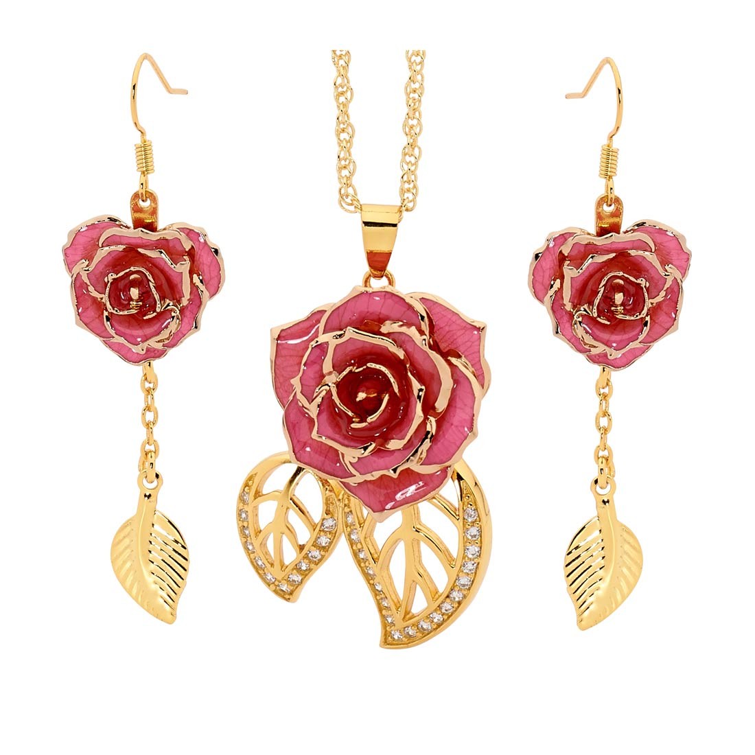 Pink and gold jewelry shop
