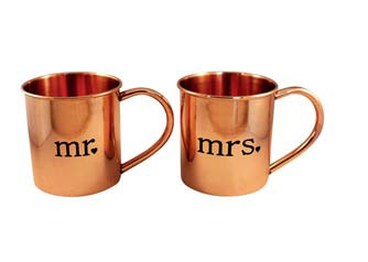 Copper mugs for 22nd anniversary