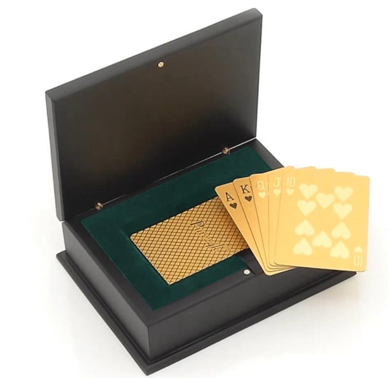 Wedding gifts for husband gold dipped poker cards
